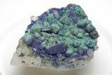 Vibrant Malachite and Azurite on Quartz Crystals - China #213824-1